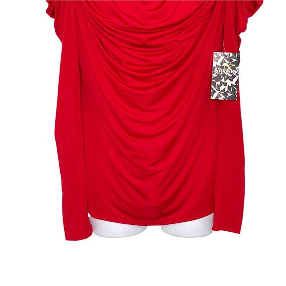 Bisou Bisou The Sophie Top Blouse Red Medium NEW - Picture 8 of 13